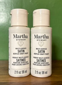 Martha Stewart Craft Multi Surface Satin Acrylic Paint 2oz Tutu New Set 2 White - Picture 1 of 6
