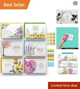60 Inspirational Christian Greeting Cards - 6 Bible Verse Designs with Envelopes - Picture 1 of 10