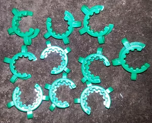 10 x Keck clamps clips: 24/40 joint size LAB GLASS FREE SHIPPING clip clamp - Picture 1 of 4