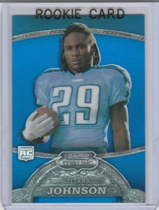 CHRIS JOHNSON ROOKIE CARD Football Tenessee Titans Bowman Sterling RC REFRACTOR - Picture 1 of 2