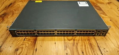 Cisco WS-C2960+48PST-L 48 10/100 48 Port PoE +2 1000BT +2SFP LAN Base Switch - Image 1 of 3