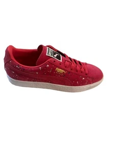 puma suede splattered teaberry Red and white men size 9 - Picture 1 of 7