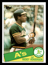 1985 Topps Rickey Henderson HOF #115 Oakland Athletics NM-MINT