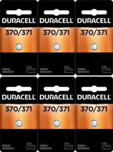 Button Cell Type 370 371 Battery Duracell 6 Pcs - Picture 1 of 1
