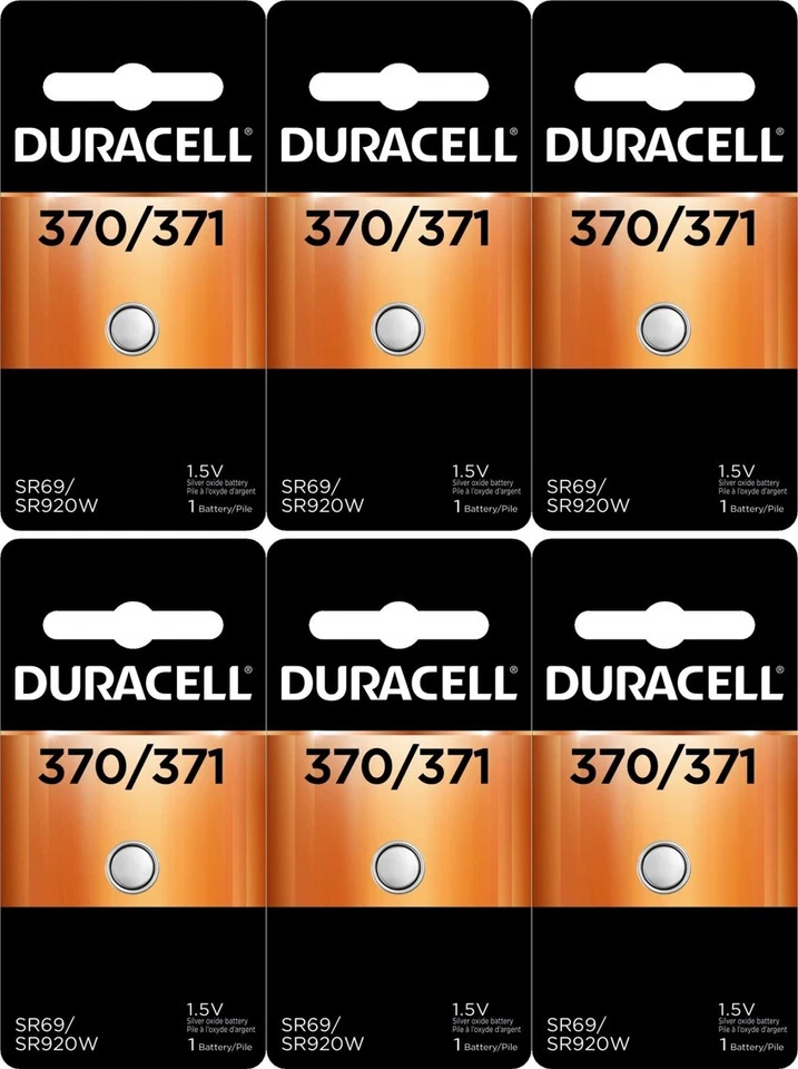 Button Cell Type 370 371 Battery Duracell 6 Pcs - Image 1 of 1
