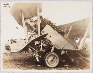 Vintage 1920s Wrecked Destroyed US Marines Biplane Aircraft Crash Photograph - Picture 1 of 3