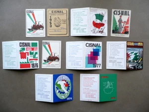 10 Tessere Cisnal 1953 1978 Sindacati Nazionali Lavoratori Compilate  - Foto 1 di 2