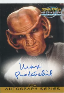 Star Trek DS9 Memories from the Future 1999 Auto A17 Max Grodenchik as Rom - Picture 1 of 2