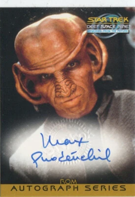 Star Trek DS9 Memories from the Future 1999 Auto A17 Max Grodenchik as Rom - Image 1 of 2