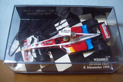 1/43 MINICHAMPS 430 990006 WILLIAMS SUPERTEC FW21 1999 RALF SCHUMACHER SIGNED - Image 1 of 4
