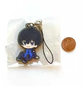 Yoichi Isagi Blue Lock Rubber Strap Mascot Keychain Charm Authentic Japan - Picture 1 of 2