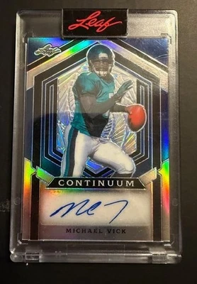 2023 Leaf Metal Continuum - Michael Vick #MC-73 /84 (AU) - Image 1 of 3