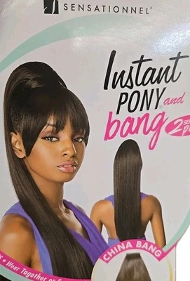 Sensationnel Instant  Pony And Bang Draw String  Pony Clip Bang 30" TB/30 - Image 1 of 4