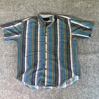 Camisa Berkley Hombre Mediana Colorida Rayas Bolsillo Informal Botón Manga Corta Foto 1 de 4