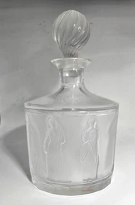 VINTAGE LALIQUE LES FEMMES CRYSTAL DECANTER SIGNED 32 0Z " AS IS " - Picture 1 of 9