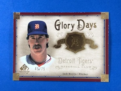 2005 SP Legendary Cuts Glory Days Gold #GD-JM Jack Morris Detroit Tigers #/75 - Image 1 of 2
