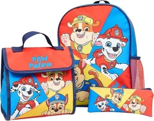 Mochila bolsa de almuerzo conjunto escolar de 3 piezas con licencia oficial Paw Patrol para niños - Imagen 1 de 5