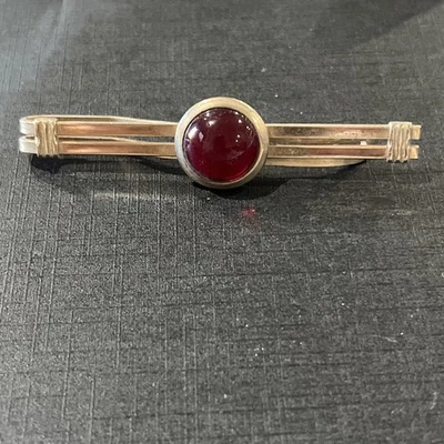 Tie  Bar Red  Stone Vintage 3 In - Image 1 of 4