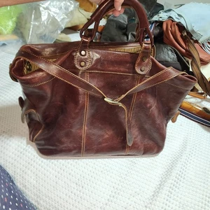 BORSA WEEKENDER DA VIAGGIO TOSCANA IN PELLE EUC XL - Foto 1 di 12