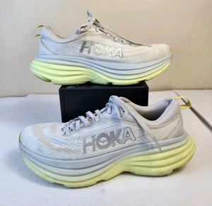 Hoka One Bondi 8 Damen-Laufschuhe Größe US 8 B cremeweiß & gelb 1127952 - Bild 1 von 20