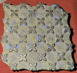 Antiker Holztapetenstempel. Ca. 4,5" Vierkant. Sehr cool 😎  - Bild 1 von 5