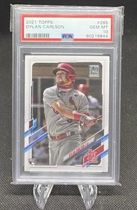 2021 Topps Dylan Carlson PSA 10 Rookie Card St. Louis Cardinals - Picture 1 of 1