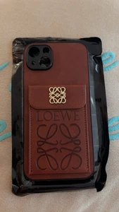 New ~ LOEWE Anagram Leather iPhone 15 Plus Case - Photo 1 sur 1