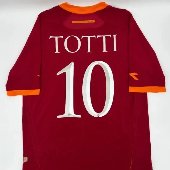 Totti #10 Roma 2006/2007 Home ORIGINAL Diadora VTG Rare Soccer Jersey (XL) - Image 1 of 4