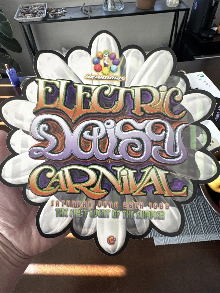 1999 Electric Daisy Carnival EDC Flyer Insomniac Rave DJ Dan Joey Beltram VTG - Image 1 of 3
