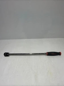 Snap On 3/8" Drive 18" Long Red Black Soft Grip Fine Tooth Ratchet FHLL80 New - Picture 1 of 17