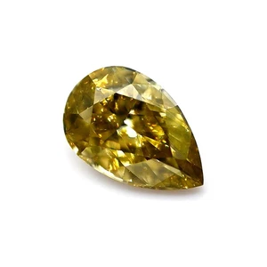 0.40 Ct Natural Fancy Deep Color Chameleon Diamond Pear SI1 GIA Certified Rare - Picture 1 of 7