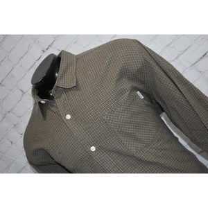 Carhartt Work Shirt Mens Size 2XL XXL Front Pocket Brown Plaids Cotton - Picture 1 of 7