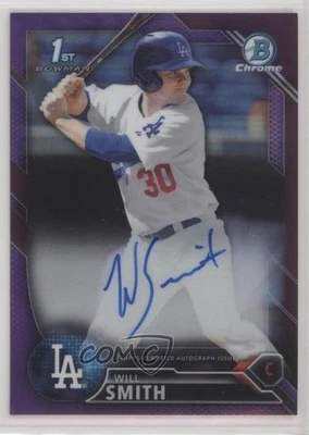 2016 Bowman Draft Chrome Pick Purple Refractor 37/250 Will Smith #CDA-WS Auto - Image 1 of 3