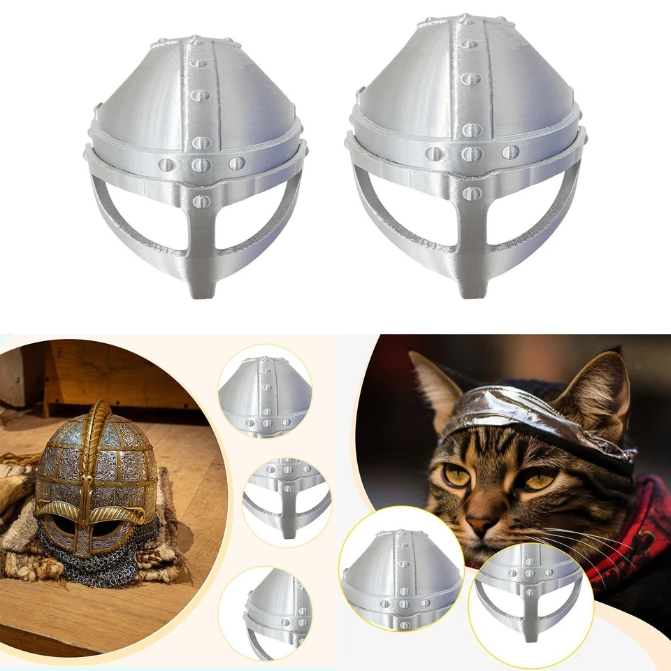 Cat Mask Helmet Comfortable Fit Supplies Masquerade Mask Holiday Everyday Silver - Image 1 of 1