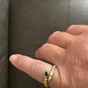 Genuine 18ct 750Heavy Gold Magnificient Diamond & Sapphire Snake Ring - Picture 1 of 10
