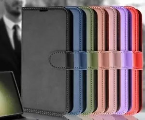 For Samsung Galaxy S24 S23 FE S22 S21 Ultra Plus Case Leather Wallet Phone Cover - Picture 1 of 35