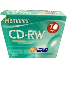 CD-RW 10 PK 4x 700mb 80min - Picture 1 of 3