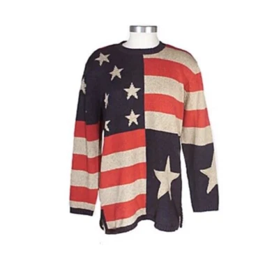 Quacker Factory Americana Tunic Sweater 3x - Image 1 of 4