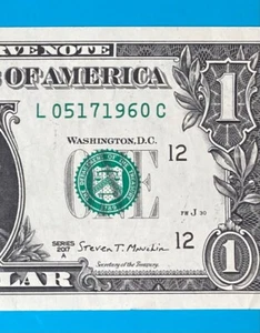 May 17, 1960 : L 05171960 C BIRTHDAY Note $1 One Dollar Bill - Picture 1 of 3