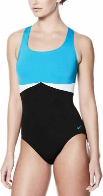 Traje de baño de una pieza Nike para mujer con espalda cruzada prisma, talla XL Foto 1 de 4