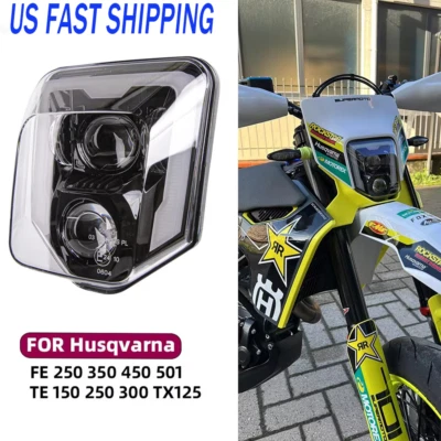 For Husqvarna 701 Enduro SuperMoto 501 300 450 350 250 LED Head Light DRL - Image 1 of 4