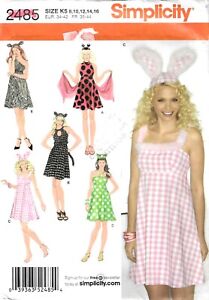 Simplicity 2485 Sexy Costume Dress Sewing Pattern Size 8 to 16 Uncut