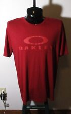 Men's OAKLEY Burgundy Short Sleeve Semi-Compression T-Shirt Size 2XL NWOT