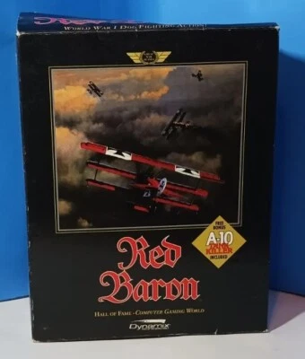 Red Baron Dynamix PC Big Box Sierra DOS CD 1994 A-10 Not Included - Image 1 of 4