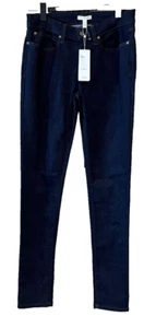 NEU Eileen Fisher Mid-Rise Bio Baumwolle Soft Skinny Jeans 4 Indigo Stretch Neu mit Etikett - Bild 1 von 11