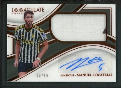 2023-24 MANUEL LOCATELLI 03/99 AUTO JERSEY PANINI IMMACULATE COLLECTION - Image 1 of 2