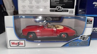 Maisto 1:18 Diecast Edición Especial 1955 Mercedes-Benz 190SL ROJO Nuevo Foto 1 de 4