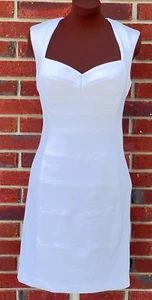 NWT $170 WHBM White SHEATH DRESS 10 Sleeveless Sweetheart Neckline Cutout Back - Picture 1 of 12