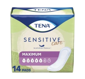 Paquete máximo de almohadillas regulares TENA Sensitive Care (edad) de 14 - Imagen 1 de 2