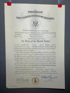 1949 Presidential Appointment of US Air Force Officer: BEP Document w/ USAF Seal - Picture 1 of 6